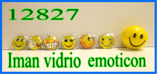 Imagen de IMAN VIDRIO EMOTICON 4 CM 1.23